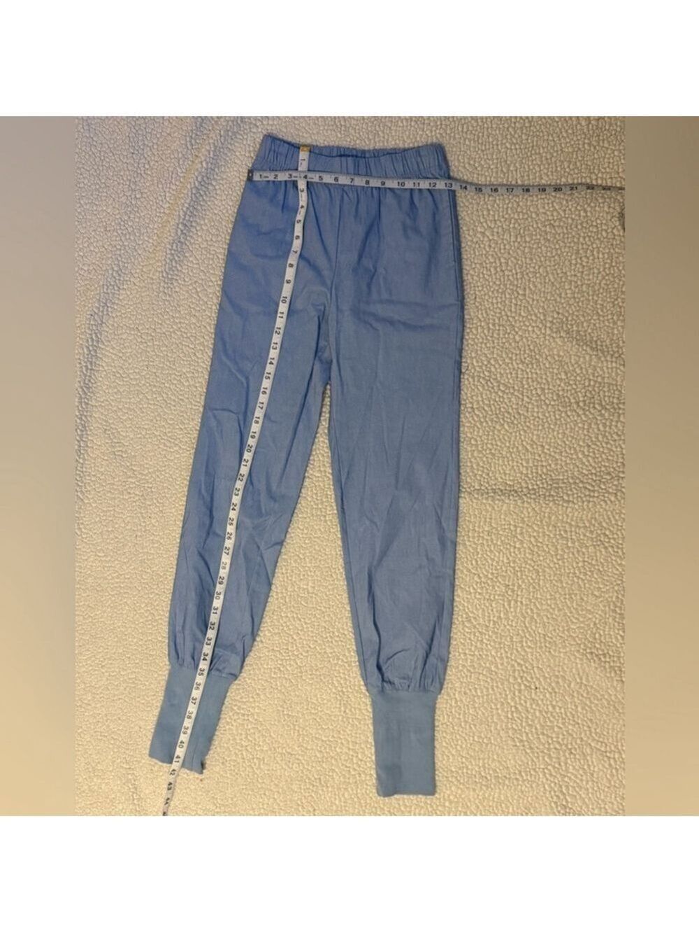 Lulunico Blue Joggers Light Blue Elastic Waist Lounge Athleisure Pants Small - Picture 8 of 13